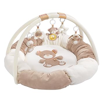 Fehn 160963 3-D-Activity-Nest Rainbow – Besonders weicher Spielbogen mit 5 abnehmbaren Spielzeugen für Babys Spiel & Spaß von