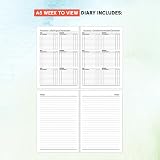 1ABOVE 2026 A5 Week-to-View Diary Casebound Hardback Blue 60gsm Paper view 7