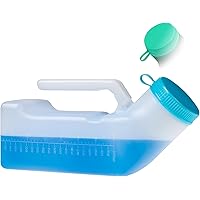 Urinals for Men Urinal Bottles Male Pee Bottle with Glow in The Dark Cap Lid Spill Proof Camping Urine Bottles Bedpan for Man