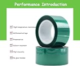 Coocnh Polyester High Temp Masking Tape PET Silicone Adhesive 2" x 82ft Powder view 3