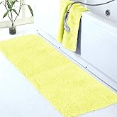 Walensee Large Bathroom Rug (24 x 48, Yellow) Extra Soft and Absorbent Shaggy Bath Rug Machine Washable Microfiber Bath Mat Non Slip Bath Mat, Luxury Bathroom Floor Mats