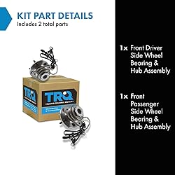 TRQ 2 Piece Front Wheel Bearing & Hub Assembly Set