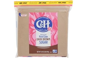 C&H, Cane Sugar, Dark Brown, 2lb Bag (Pack of 2)