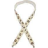 Lashicorn Beaded Purse Strap Leopard for Handbags Game Day Gold Hardware for Clear Bag Purse Cheetah Print White and Brown 49” inches long