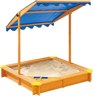 pro-manufactur Sandkasten mit Dach und Spielecke inkl. Bodenplane