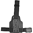 SAFARILAND 6004-10 Single Strap Leg Shroud Small Tactical Plate with Harness,Black Stx Tactical Finish