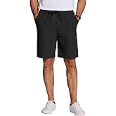 COOFANDY Men's Casual Drawstring Shorts Lightweight Elastic Waist Walking Shorts with Pockets