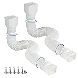 plusgutter White-2pack Rain Gutter Downspout