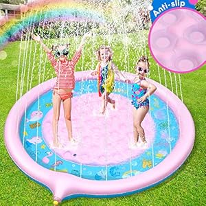 Comprar Juego de Salpicaduras y Salpicaduras, Almohadilla de aspersión de 170 cm, Piscina para niños, Juego de Verano para Actividades Familiares