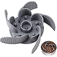 MateeyLife Slow Feeder Dog Bowls Insert with Suction Cups, Cuttable Design for Large & Medium Breeds, Fit for Regular Elevated, Compatible with Metal and Ceramic Dog Bowls for Slow Eating (Gray)