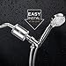 Al-Mg Metal Shower Filter with 10-Stage Replaceable Filter Cartridge, Shower Water Filter Removes Chlorine, Heavy Metals, Impurities and Absorbs Bad Smells, Work with Any Shower Head & Handheld Shower