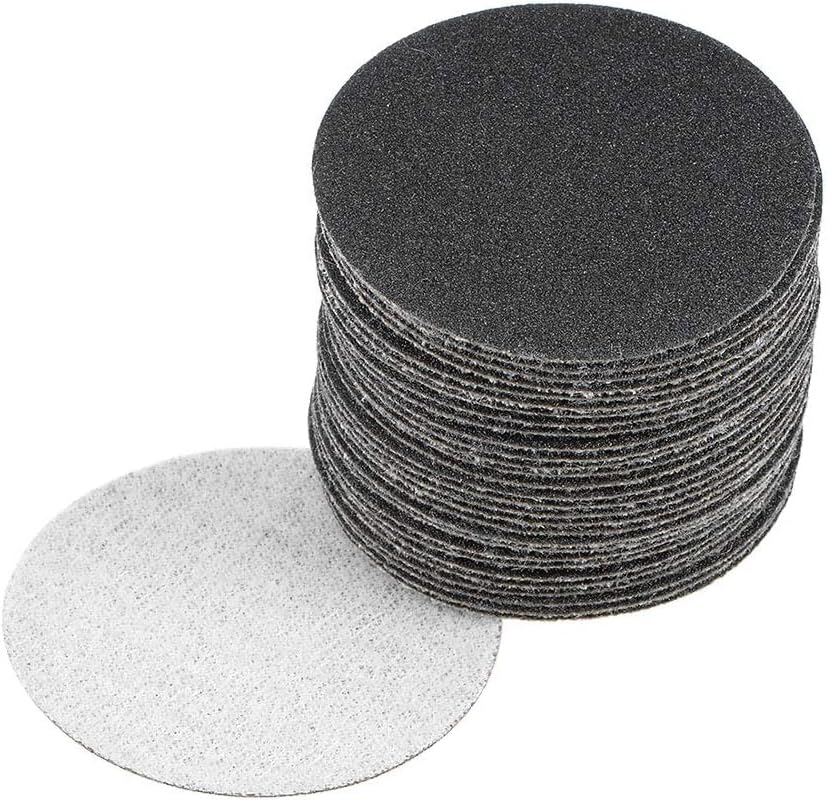 TA-VIGOR 30Pcs 50mm Wet and Dry Sanding Discs, 150 Grit 2 Inch Hook and Loop Sandpaper Electrostatic Sand Planting Silicon Carbide Sanding Discs — image 1