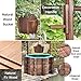 Giantex Rustic Wooden Wishing Well Planter with Hanging Bucket and Roof, Flower Plants Planter Wishing Wells for Outdoors Backyard Patio Garden Lawn Outside Decor