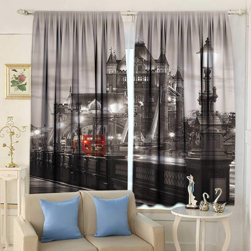 Amazon Com House Decor Blackout Curtains London Themed