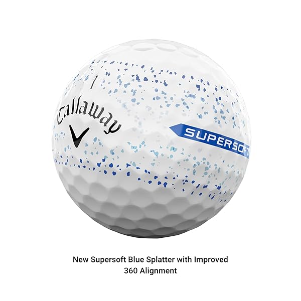 CALLAWAY GOLF SUPERSOFT GOLF BALLS (2023, BLUE SPLATTER)