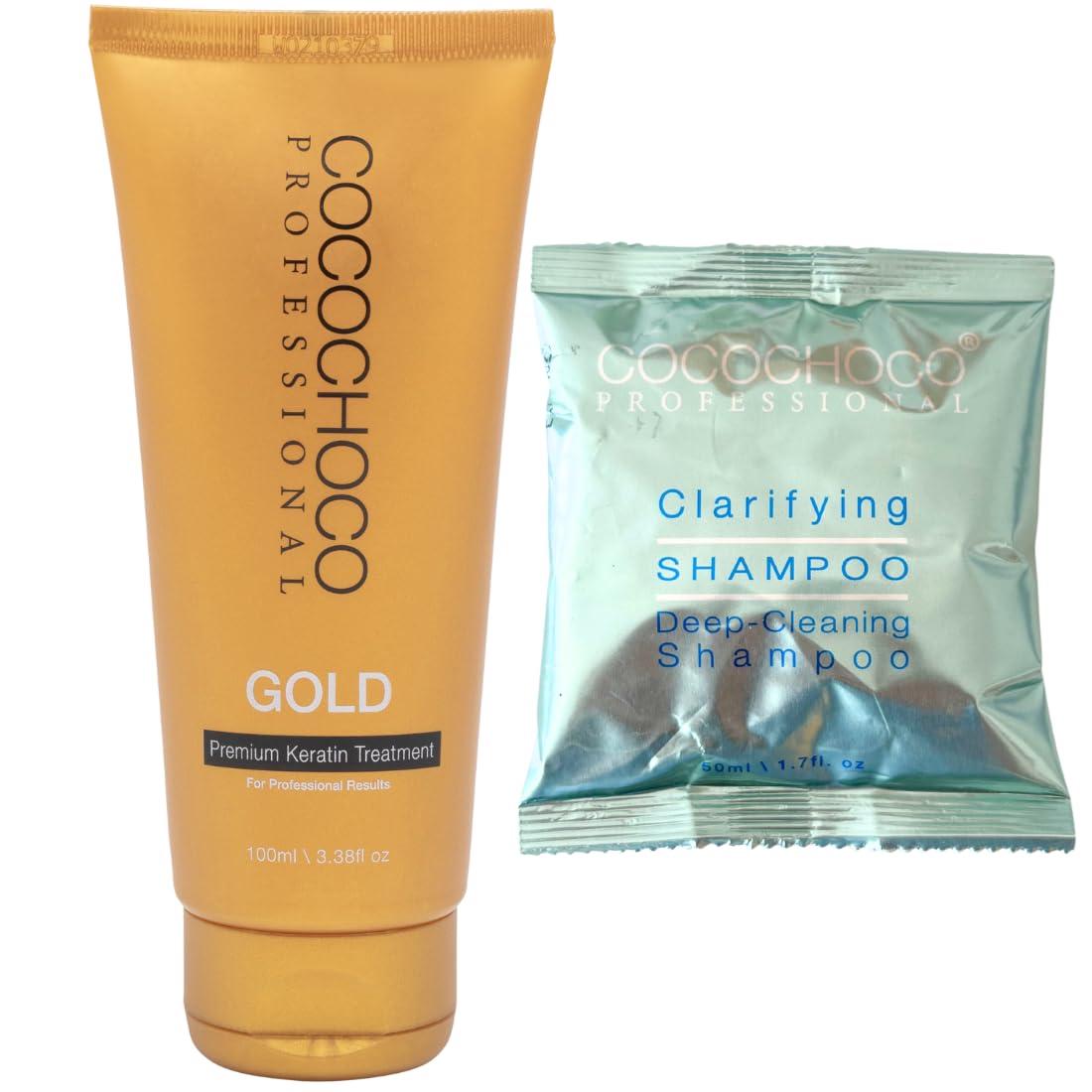 Cocochoco Professional Gold 100ml Brazilian Blow Dry Haar Glättung Keratin Behandlung 30ml Shampoo