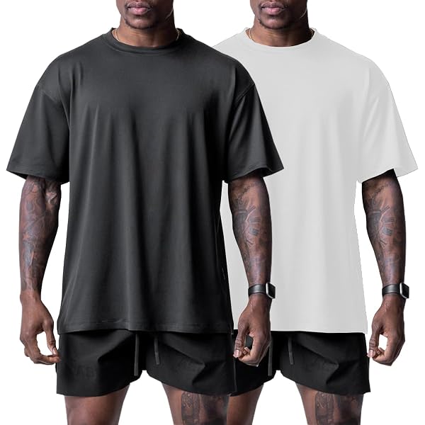 Men's Oversized Active T-Shirt – Cotton Workout Raglan Top With Eye-Catching Design 7 thumbnail image