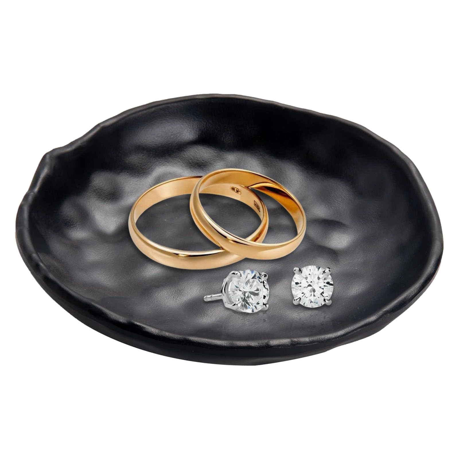 Creative Decorative Trinket Display Plate - Desk Jewelry Storage Organizer for Bracelets, Rings, Earrings - Entryway