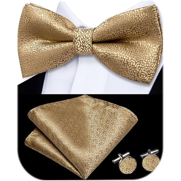 NEW Tuxedo Classic BowTie Premium Metallic Neck-wear Adjustable