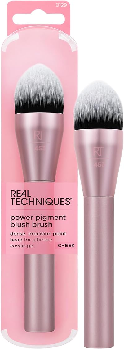 REAL Power Pigment Blush Brush - Domed Precision Head, Synthetic