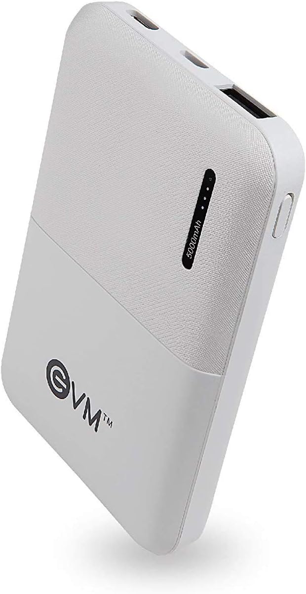 EVM Encore 5000 mAh Lithium Polymer Power Bank with LED Indicator and 2 Years Warranty