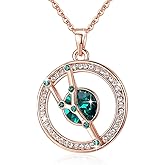 Leafael "Superstar Zodiac Constellation Pendant Necklace Made with Premium Crystal Horoscope Jewelry, Gold or Rose Gold Plated, 18"+ 2"