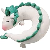 BESTYMXY Dragon U-Shape Pillow Plush Doll Neck Pillow Anime Cute Soft Little White Dragon Best Gift(Light Green)