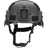 Bnineteenteam Tactical Fast Helmet,Adjustable ABS Helmet with Side Rails and NVG Mount for Paintball Hunting Shooting Outdoor Sports