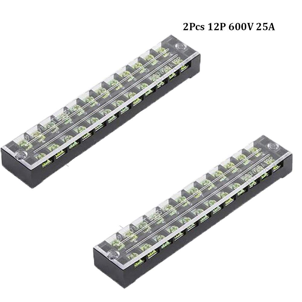 KingBra TB-2512 - Tira de terminales de barrera de alambre de doble