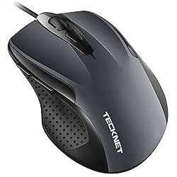 TECKNET USB Wired Mouse, 6-Button Corded Mouse with