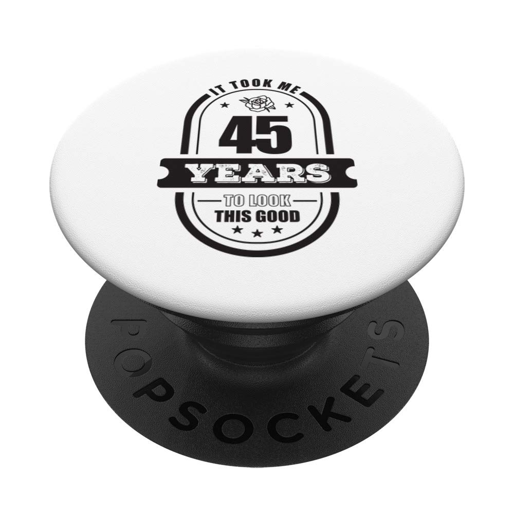 45th Birthday for Women Age 45 Year Old Retro Mom 1977 PopSockets Swappable PopGrip