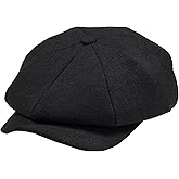 POUDAY Newsboy Cap for Men - Irish Newsies Cabbie Hat - Flat Winter Hat