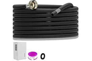 EOUOBOMO (7 Length Options)5FT Dehumidifier Drain Hose with 3/4 Inch FHT Leak-Proof and Rust-Resistant Connector Portable AC Tangle-Free Thickened Drain Hose Indoor Perfectly Fit Most Dehumidifier Models