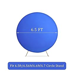 6.5ft Royal Blue Round Backdrop Cover for 6.5/6.6ft