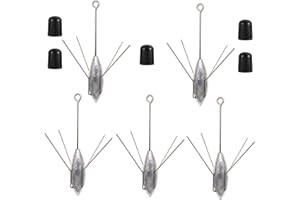 AOLLERFILERY 5 Pcs Sputnik Sinker Fishing Weights Lead Surfing Casting Spider Sinkers Long Tail Fishing Equipment for Catfish Saltwater Beach Sand Ocean