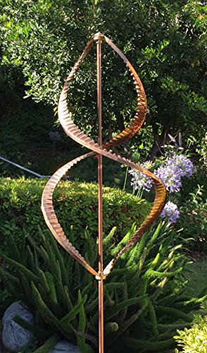 Stanwood Wind Sculpture Kinetic Dual Helix Spinner, One Size, Copper