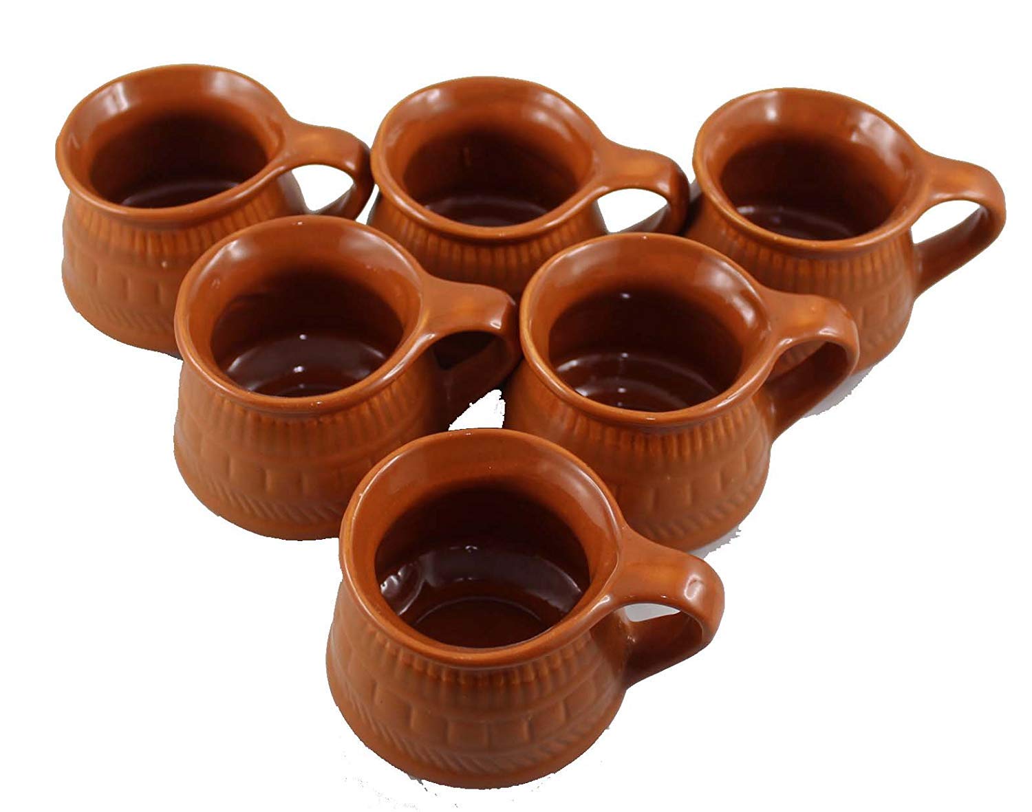 Teacups Home & Kitchen Brown Odishabazaar Ceramic Kulhar Cups