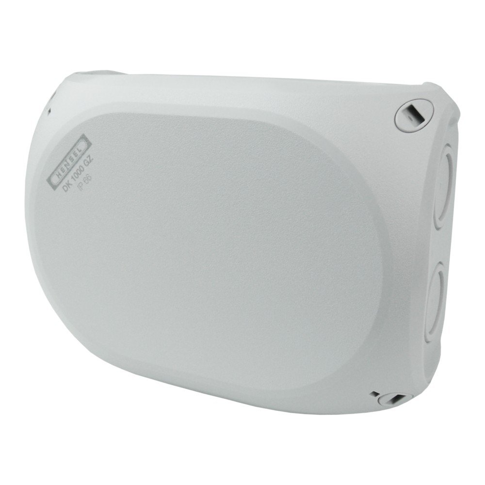 Hensel DK 1000 GZ Cable Junction Box without Clamp, IP66, Junction Box for Wet Room, Empty Housing, 5471 Grey