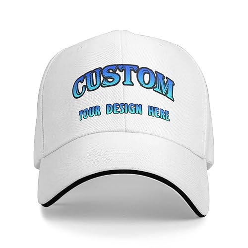 Personalized Custom Baseball Cap Customize Your Own Design Text, Photos,  Image Logo Adjustable Hat Unisex (White) in Kuwait Whizz Baseball Caps