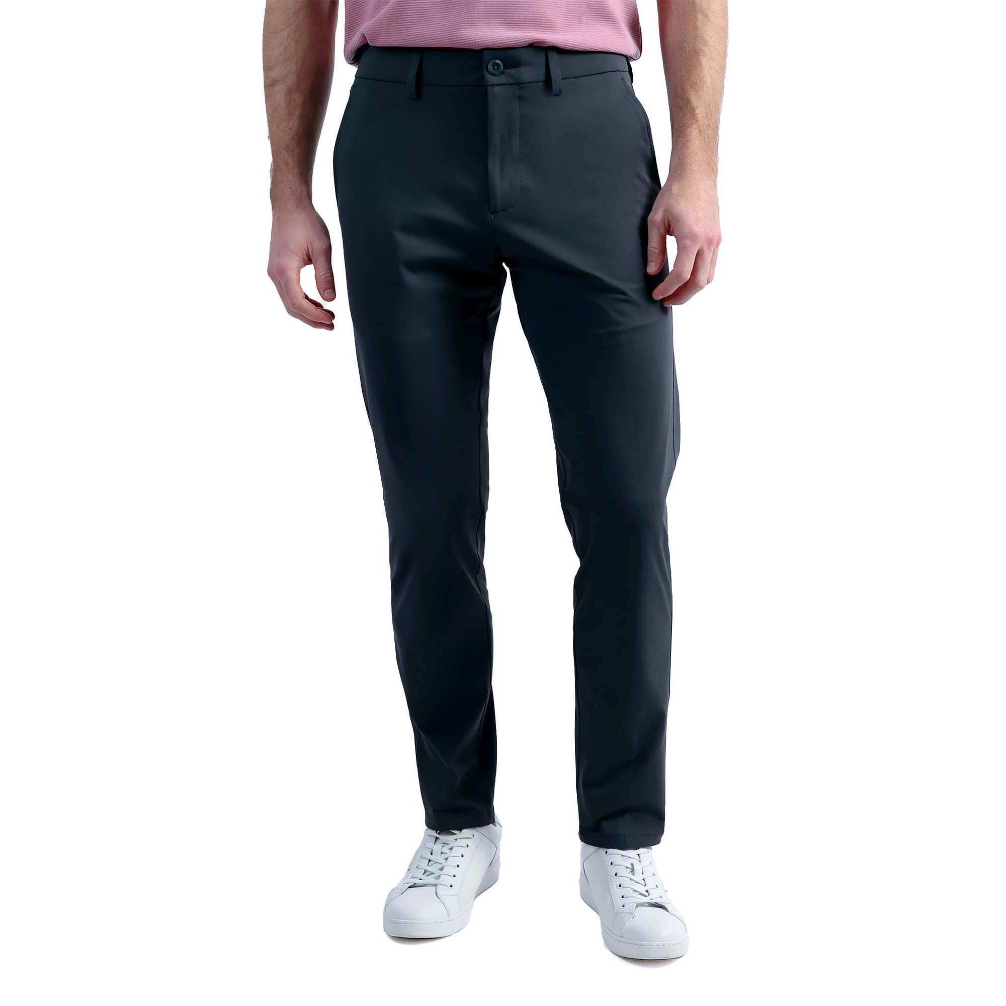 Photo 1 of Haggar Sport Men's Travel Performance Stretch Straight Fit Casual Pant Dark Grey 30W x 29L