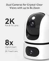 Imou Dual-Lens 2K Indoor Security Camera 360° Coverage 2 Pack 2.4GHz WiFi view 2