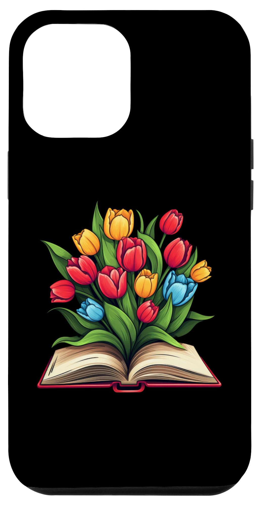 iPhone 14 Plus Tulips Flowers Book Floral Case