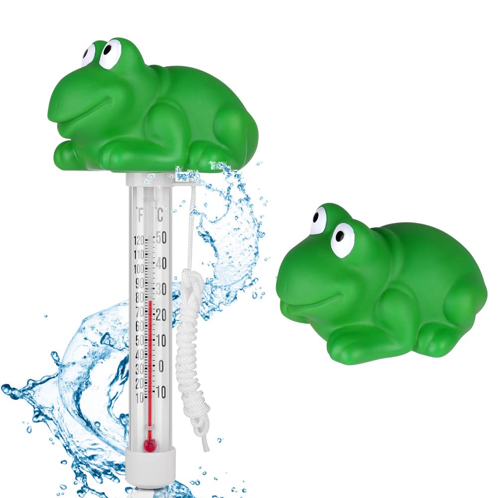 OFFCUP Floating Pool Thermometer, Floating Water Thermomete Swimming Pool Thermometer for All Outdoor & Indoor Swimming Pools (Frog)