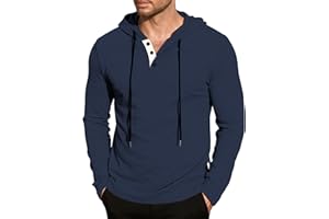 Rela Bota Mens Hoodies Lightweight Hooded Sweatshirt Long Sleeve Knit Hoodie Pullover with Drawstring for Daily Workout Gym