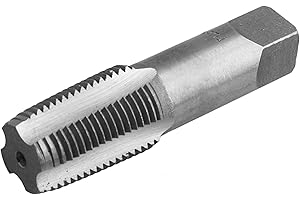 CNBTR 1/2" NPT Titanium High Speed Steel Right Hand Pipe Taps for Chasing NPT Pipe Threads Clear Case Package