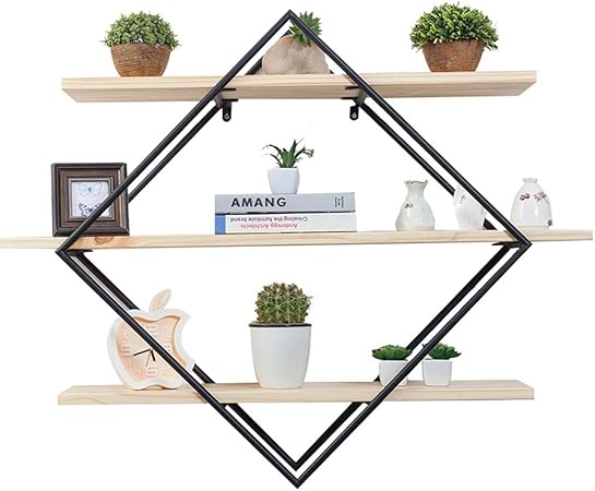 Llrdian Nordic Minimalist Solid Wood Wall Shelf Living Room Tv Wall Shelf Wall Hanging Flower Stand Word Shelf Partition Shelf Storage Rack Landing Size 100 80 23cm Amazon Co Uk Kitchen Home
