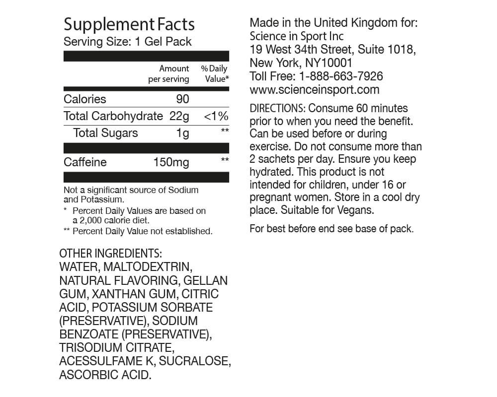 Science in Sport Energy Gel, Isotonic Energy Gels for Runners, 22g Fast