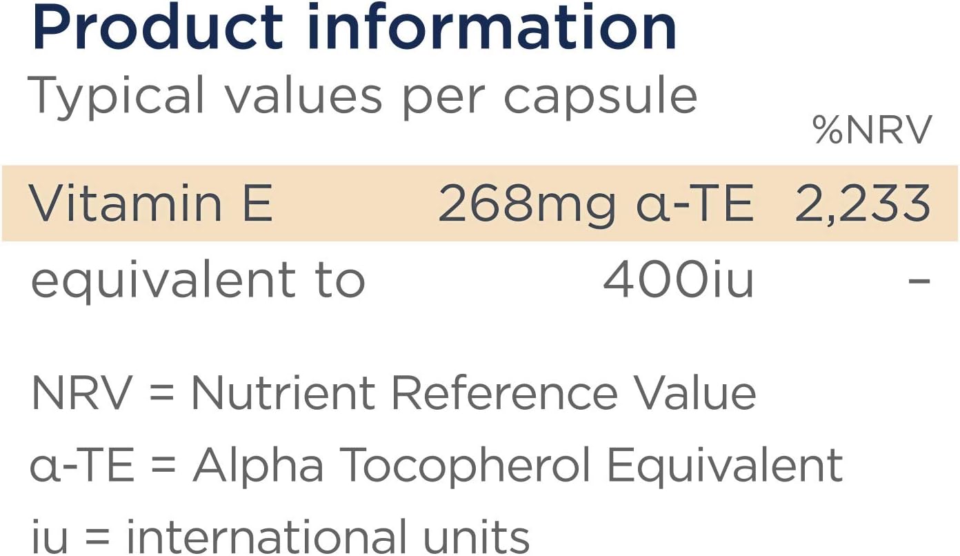 Healthspan Vitamin E 400iu, 180 count (Pack of 1) - Image 4