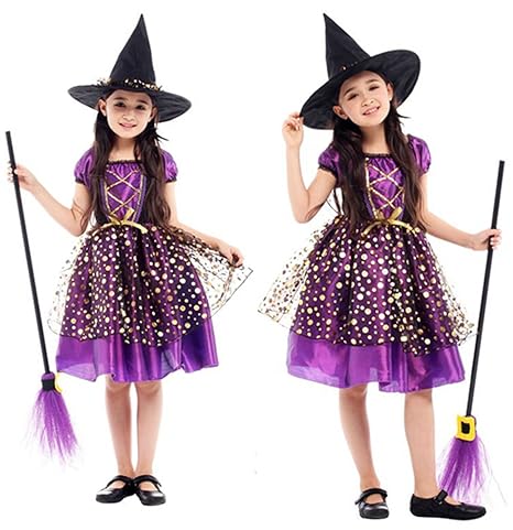 Amazon Cuteshower ハロウィン コスプレ衣装 子供 魔女 ウィッチ
