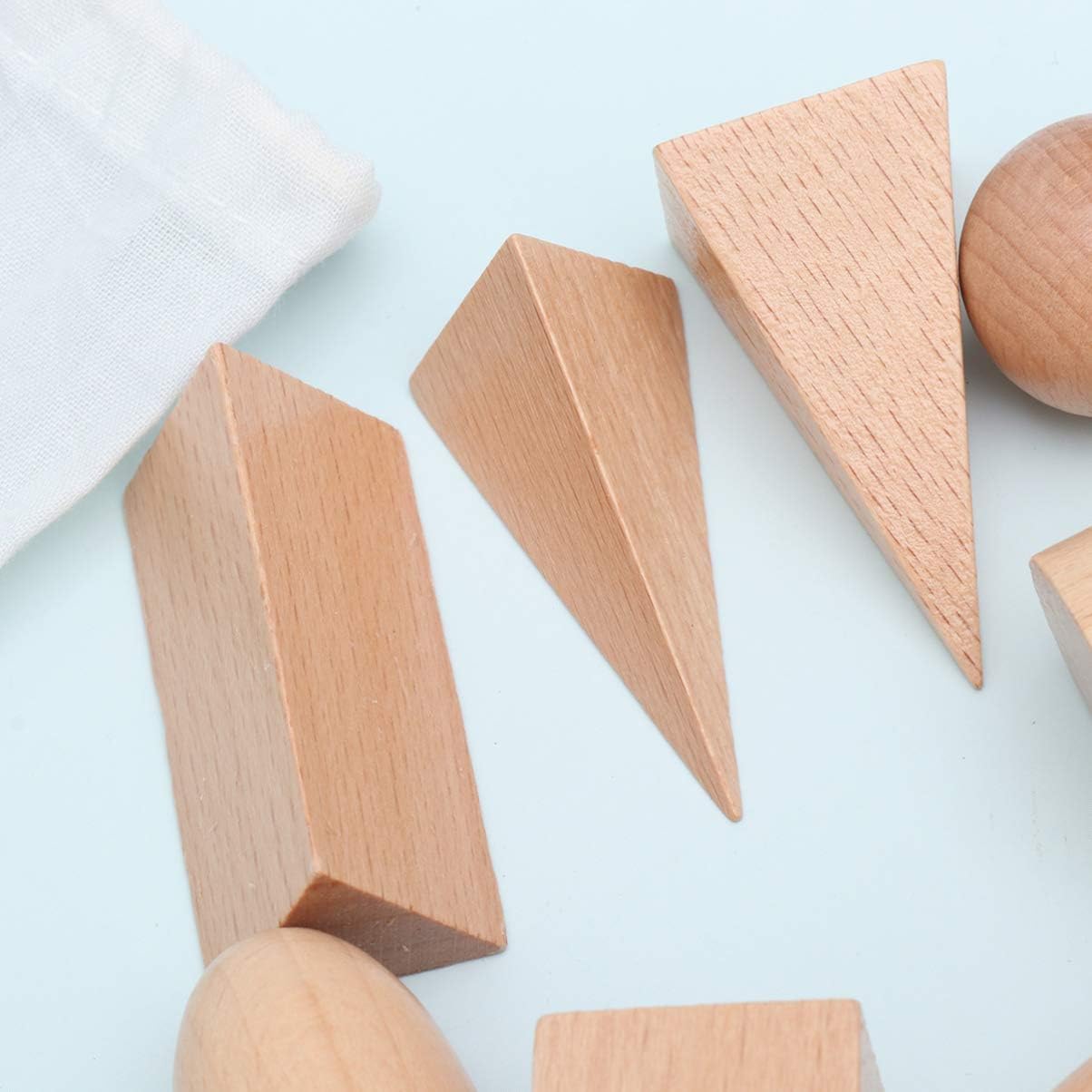 Nuobesty Holz Geometrie Fest Montessori Spielzeug Tote Lagerung Geometrie Set Mathe Spiele Spielzeug Geo Blocke Fur Handwerk Diy Projekte Kinder Padagogisches Spielzeug 11 Stk Mint Spielzeug Ja Yasuragi Mathematik Zahlen